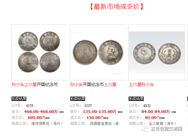 【孙小头开国纪念币上六星】真品真的有很多吗<strong></p>
<p>中华民国开国纪念币</strong>？最新的市场成交价是多少？