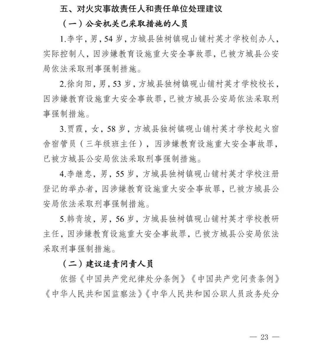 副市长、县委书记、县长、市教育局局长等25人被处理<strong></p>
<p>比特币换算</strong>,方城县英才学校重大火灾事故问责名单公布